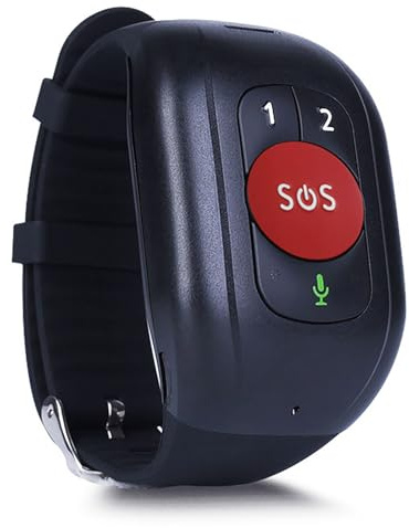 SOS Armband Senior Locator Senior Watch GPS Mobil SOS-lokaliserare för äldre morföräldrar Äldre Barn Mobil Personligt Larm, Rött