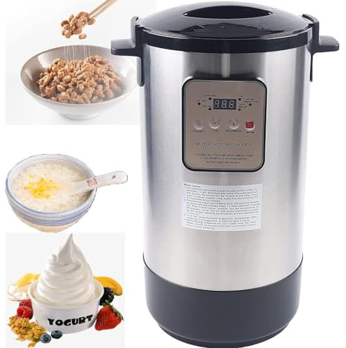 DPQYJPP Macchina fermentazione dello Yogurt e natto 12 Litri - Controllo Automatico della Temperatura e Tempo Regolabile - 100W - Ideale per la fermentazione dello Yogurt e natto Fatti in casa