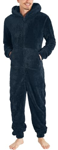 KONG JIMFAN Thermo Unterwäsche Set Weihnachtspullover Baumwolle Herren Laufhandschuhe Herren Pullover Oversize Laufhose Herren Kurz Thermoleggins Thermo Regenhose(2-Navy,S)