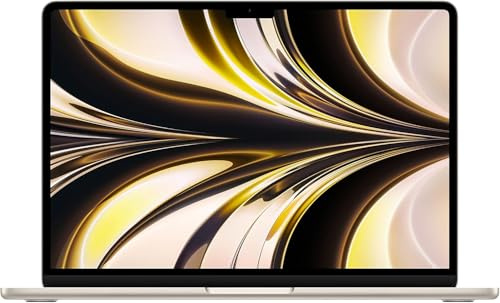 Apple 2022 Macbook Air con Chip M2 (13-Pulgadas, 16GB RAM, 256GB SSD de Almacenamiento) (QWERTY Spanish) Blanco Estrella (Reacondicionado)