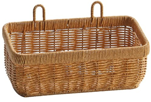 Ywmsfl Wall Hanging Woven Basket Garlic And Gingers Storage Solution Storage Basket For Kitchen Vegetables And Spices