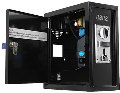 TABODD 220V 10A Münzbetriebener Timer-Steuerkasten, Münzautomat für Waschmaschine Münzbetriebene Steuerungs-Timer-Box für Trockner Multi-Münzprüfer-Wähler Control Power Box für Spielmaschinen