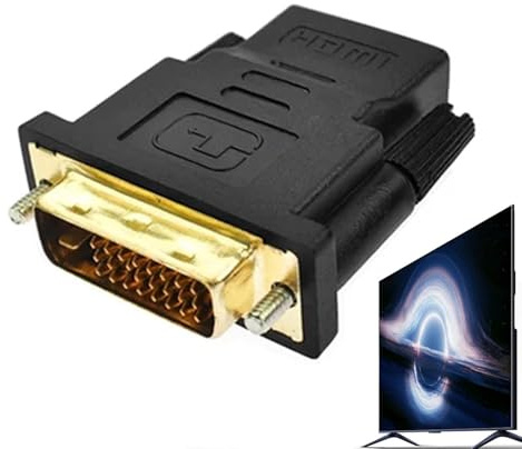 HHDMI-interface To DVI-I Male Adapter Gold Plated Plug Play