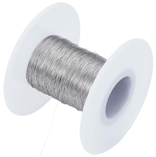 Beebeecraft 328 Fuß 0.2mm Schmuckdraht 304 Edelstahl Biegsamer Basteldraht Zur Schmuckherstellung Perlenverpacken Bildhauerei DIY Basteln