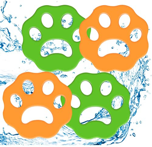 ViaForest Pet Hair Remover for Laundry 4 Pack Laundry Hair Catcher Washing Machine Lint Remover Reusable - Pet Fur Laundry Catcher Hair Remover for Laundry Bedding Clothes