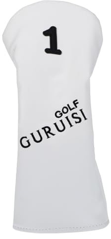 Supvox Golfschlägerkopfschutz Putterhaube Aus Pu Leder Weiß Universelle Driver Abdeckung Langlebig Und Kratzfest Golfschlägerzubehör Für Golfausrüstung