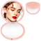 MOXYOY Espejo de Maquillaje Compacto de Viaje, Espejo de Bolsillo de Aumento 1X/3X, Mini Cara, portátil, Plegable, de Mano, Regalos para Adolescentes y Mujeres, Rosa