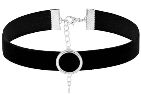 MILAKOO Schwarzer Samt Choker Halskette für Frauen Vintage Retro Y2K Style Halskette Tattoo Spitze Choker für Halloween Party