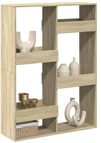 BOWEKAM Regal-Bücherregale & Standregale - Raumteiler Sonoma Eiche 100x33x135cm Holzwerkstoff