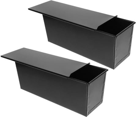 TOYANDONA Molde para Pan con Tapa Antiadherente de Hierro Pequeño Resistente para Hornear Pan Incluye 2 Moldes para Cocinas Doméstico