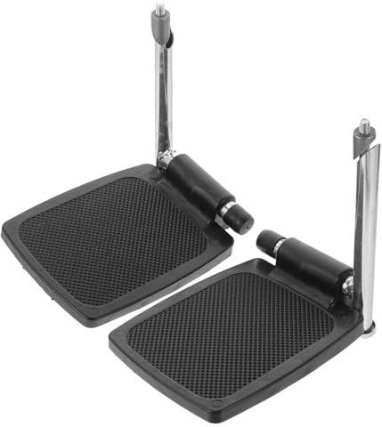 Ipetboom Höhenverstellbare Rollstuhl-fußstütze Robuste Rollstuhl-fußplatten Beinstütze Für Rollstühle Stabiles Fußpedal Mit Stange Zusammenklappbar Für Unterwegs