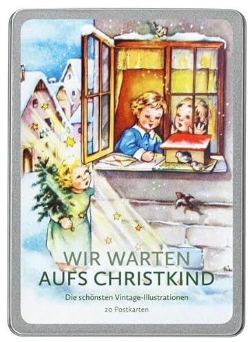 Wir warten aufs Christkind Postkarten VE 20: Die schönsten Vintage-Illustrationen