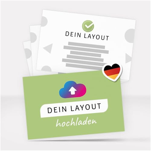 100 Visitenkarten personalisiert Beidseitig bedruckt mit Logo Foto | Text QR-Code | Individuell gestalten drucken lassen Premium Dein Layout beidseitig Mini Flyer