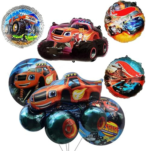 Monster Truck Geburtstags deko, Cars Luftballon Set, Cars Geburtstagsdeko für Motorthemen Kinderfeier, Folienballons Luftballon Kindergeburtstag Deko