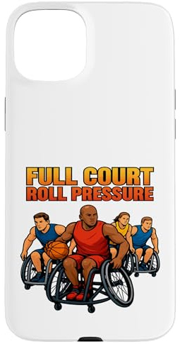 Jeux de Sport adaptatifs de Basket-Ball en Fauteuil Roulant Coque pour iPhone 15 Plus
