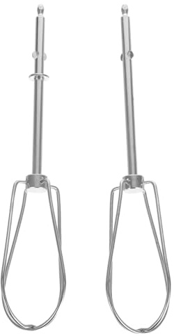 SILENRADAWN Fouets de Rechange Accessoires Polyvalents et Multi-usages Lot de 2 en Acier Inoxydable Argenté pour Batteur à Main, pour Pâtisserie et Préparation Culinaire
