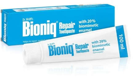 Bioniq Repair-Toothpaste – Pasta Dental Reparadora sin Flúor con Hidroxiapatita 1 x 100 ml - Esmalte Dental Artificial para Reparar Esmalte Dañado - Proteger Dientes Sensibles - Pasta de Dientes
