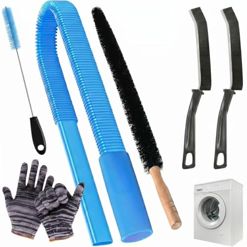 YTDHYM 6-Pack Dryer Vent Cleaner Kit, Universal Tumble Dryer Lint Brush Vacuum Hose Attachment, Vent Cleaner Brush Lint Remover Power Washer