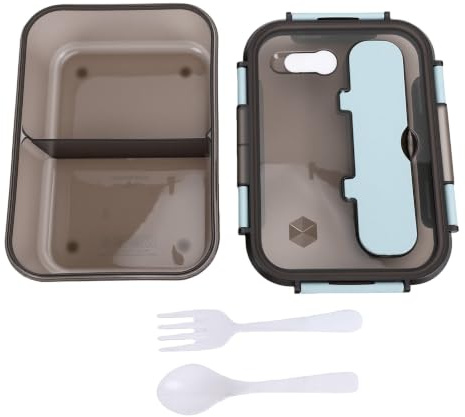 Pssopp Barn Lunchbox Fyrkantigt Fack 1100ML (BLUE) | Bentos Box för skola Mikrovågssäker Läcksäker Lätt att rengöra PP-material