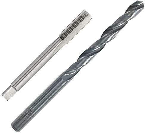 Aceteel 5/16-36 UNEF Thread Tap with 7.3mm Drill Bit, 5/16 X 36 HSS Machine Thread Tap and Φ 0.28 Straight Handle Twist Drill