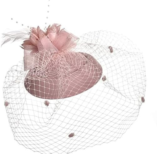 Ulalaza Chapeau de fascinateur pour Femme Pince à Cheveux Plume Mariage mariée Cocktail Chapeau Derby église Banquet pour Les Filles