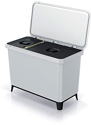 Recycling-Sortiersystem 1x10L + 1x23L weiß Farbe KEDEN