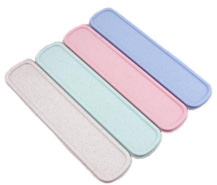 OriGlam 1pcs Portable Flatware Box Travel Tableware Storage Case Box, Utensil Case Flatware Storage for Cutlery Kit, 24 x 6 cm (Blue)