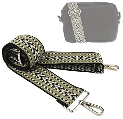 CHRI Taschengurt Schultergurt 5cm Breit Verstellbarer taschengurt 80-140cm Universeller Geflecht Umhängegurt Schulterriemen für Taschen Handtaschen mit Karabiner