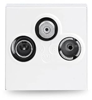 Enchufe empotrado de 1 a 6 compartimentos para uso Livolo, depósito de suelo retráctil opcional con inserciones Livolo para equipar (interior TV/SAT/FM RADIO LG-78786-11)