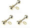 Yale P405-PB Rim Knob (Pack of 3), Brass, 43 mm, Polished Brass Finish, Ambidextrous, Lockable, Indoor Use, Classic Style, Door Knob