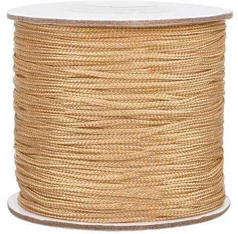 PH PandaHall 1mm Nylon Craft Cord, 100 Yards, Wheat