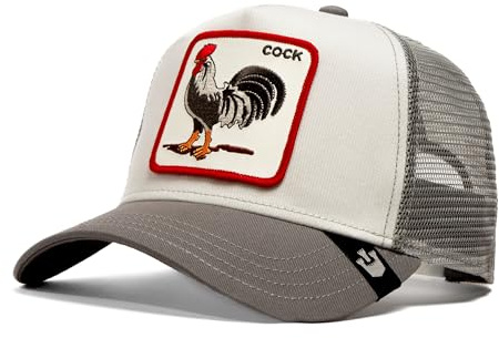 Goorin Bros. Trucker Hat Herren - Mesh Baseball Snapback Cap - The Farm, Hellgrau (der Hahn), Einheitsgre