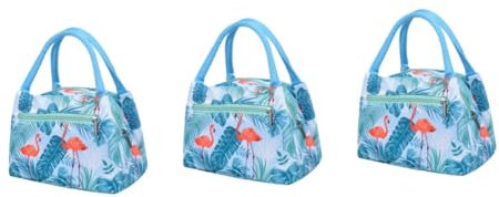 MAGICLULU 3stücke Wasserdichte Lunch Tasche Isolierte Kühltasche Für Picknick Und Camping Handliche Lunchbox Im Flamingo Design Leicht Tragbar Und Leicht Zu Reinigen