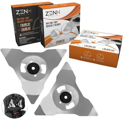 Robomow - Lot de 2 lames de rechange - ZenXstore DUO PACK pour de meilleurs résultats - Compatible avec les modèles Robomow RC, RS, MC, MS, TC, TS et City MC