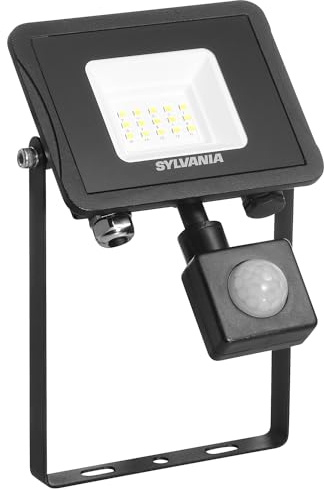 SYLVANIA LED Strahler mit Bewegungsmelder 10W | Aussenbereich | IP65 Wasserdicht | 1000 Lumen | 4000K Neutralweiß | Fluter, Gartenstrahler