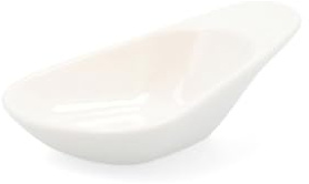 Quid Select Lot de 6 mini bols avec poignée en porcelaine blanche 10,5 cm
