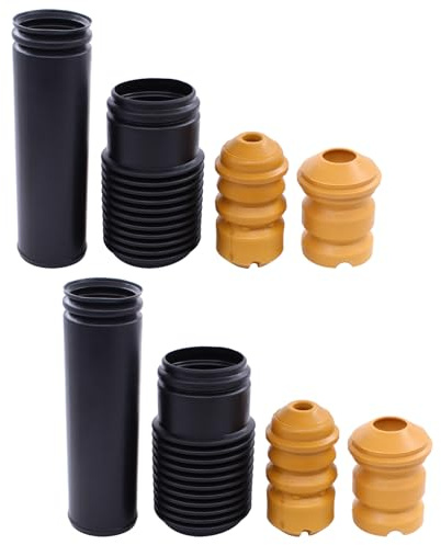 Staubschutzsatz Stoßdämpfer Staubschutz Anschlagpuffer Staubschutzkappe Gummipuffer Anschlaggummi Federung Gummi Puffer Staub Schutz Kappe vorne und hinten für 3er E46 E36 Cabrio Coupe Compact Touring