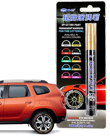 Pennarelli a gesso - Pennarello per pennarelli pneumatici | Penna a impermeabile per pneumatici auto da 3 mm, penna a colorata per pneumatici, pennarello permanente