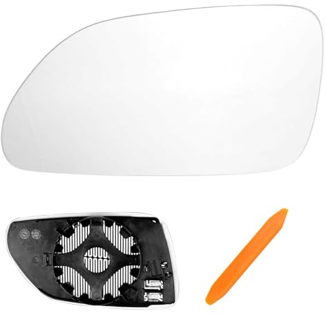 Laitejituan Spiegelglas Links Ersatz für VW Polo 9N 2005-2009 | Für Skoda Oktavia (1Z3/1Z5) 2004-2008 Außenspiegel Glas Fahrerseite Beheizbar Ersatzspiegelglas Außenspiegel Asphärisch Auto