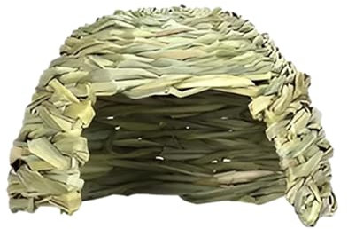 Grashaus Für Kaninchen - Strohhaus Für Hasen, Grasnest-Verstecknest, Zusammenklappbare Schlafhöhle | Chinchillas Und Andere Kleintiere, Heimtierbedarf, Kleintier-Spielbett Für Chinchillas Und Hamster