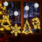 Hillylolly Luces de Navidad para Ventana - 4 Piezas Decoración Navideña con Pilas, Cortina de Luces Interior