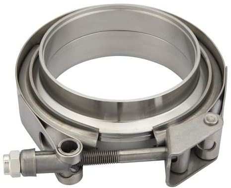 XRMXF 304 Edelstahl V Band Schelle Set Schnellverschluß für Auspuffturbos, Abfälle, Abblasventile, De-Cat Sektionen (3,0 Zoll)
