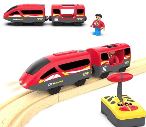 Track Accessories Remote Control Train, Battery Operated Locomotive Trains Toy for Toddlers Train Set, Powerful Engine Train Vehicle Fits All Major Brands Railway System