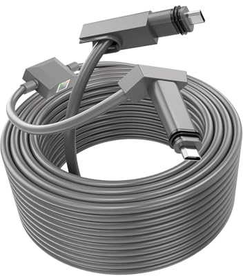 SEAFRONT Cavo Satellitare Rettangolare Mini Cavo 2 in 1 10 Piedi con Adattatore Ethernet 3 Piedi 2 in 1 per Antenna Parabolica GEN2 V2 Aumenta la Copertura del Segnale di