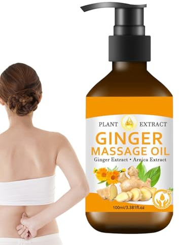 Husoiuy Olio naturale di | Olio di per drenaggio linfatico | 100 ml massaggiatore a goccia rilassante | Olio essenziale di | Olio essenziale di puro e naturale - Per