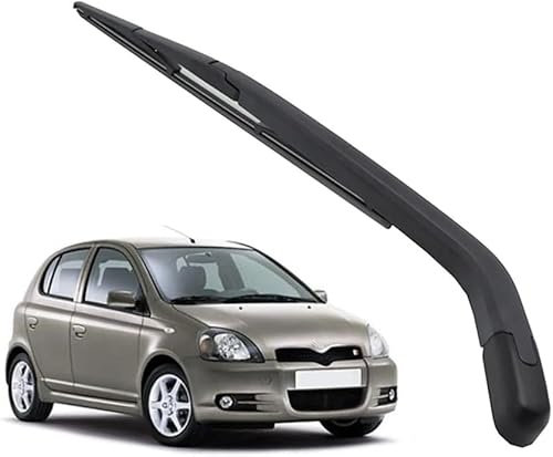 AjaxCat Scheibenwischer Hinten Ersatz, Hinterer Wischerblatt Wischerarm Geeignet für Toyota Yaris Japan Built 1999-2005, Scheibenwischer Wischer Set