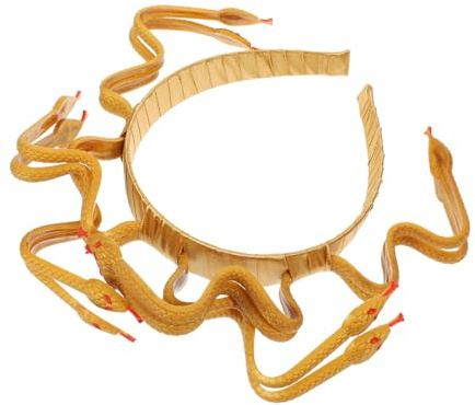 Homoyoyo Medusa Schlangenstirnband aus Kunststoff Geflochtenes Haarreif Bequem und Sicher für Bühnenauftritte und Festliche Bälle in Gold