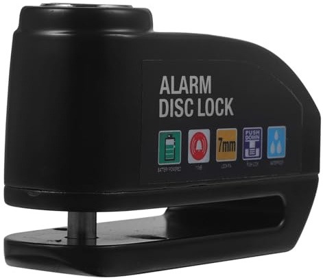 CHILDWEET Bloccadisco Freno a Disco Con Allarme Per Bicicletta e Mountain Bike, Lucchetto Antifurto Di Sicurezza Resistente, Facile Installazione, Accessori Per Biciclette Da Cross, Set Di, Nero