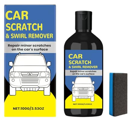 Removedor de arañazos – 100 g de restauración de pintura con esponja, crema de pulido para reparación de automóviles, añade brillo y protección para el mantenimiento de viajes por carretera,