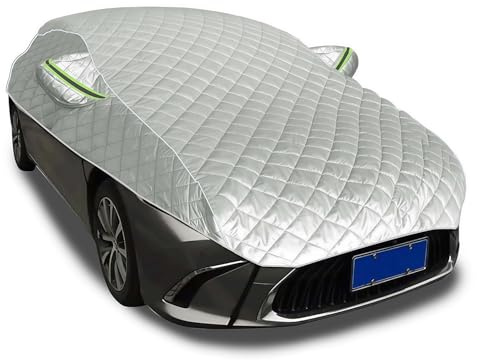 Hagelabdeckung Outdoor für Mercedes Class C Cabrio (A205) 2018-2021 Wasserdicht Halbgarage Mit Spiegeltasche & Aufbewahrungstasche丨Futter Aus Verdickter Baumwolle Atmungsaktiv-JK23